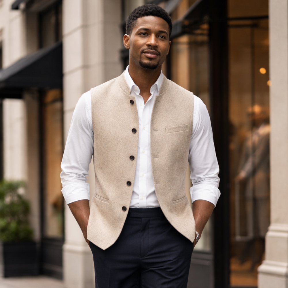 Luca - Gentleman's herringbone vest