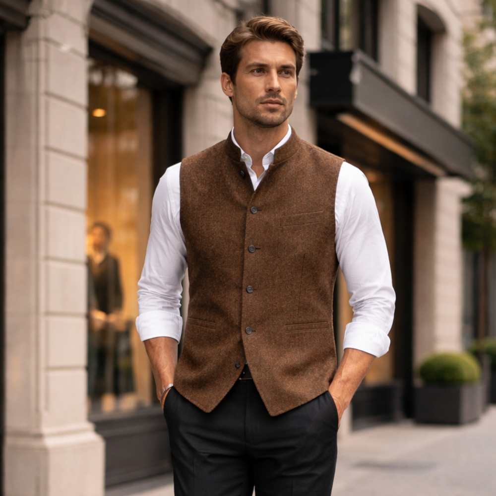 Luca - Gentleman's herringbone vest