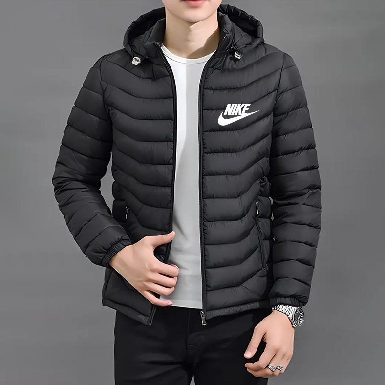 Elegant Jacket with Hood and Zipper